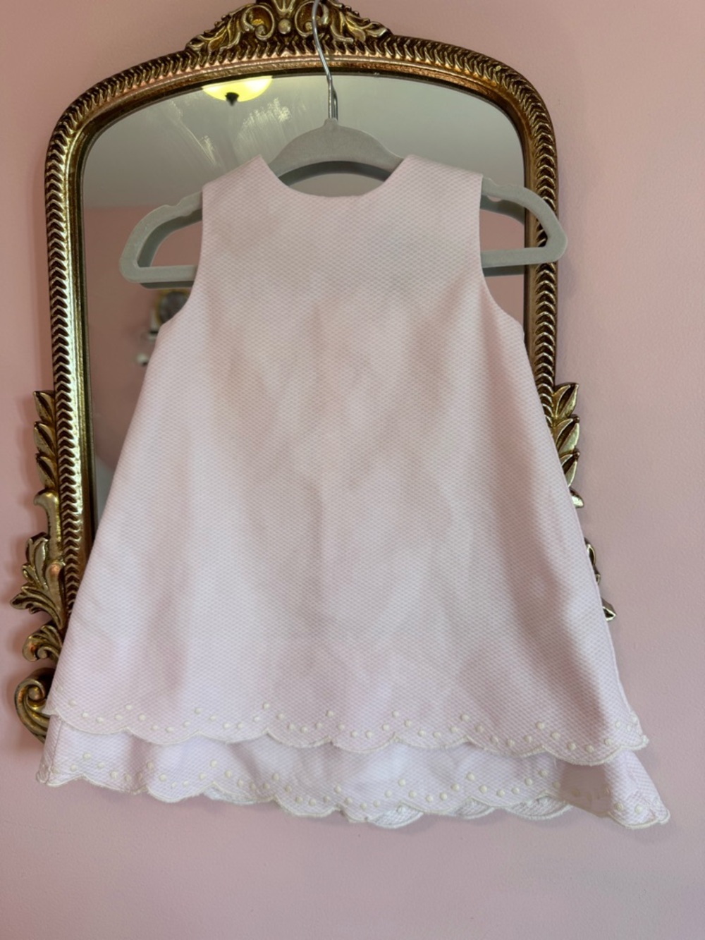Luli & Me Baby Pink Infant Dress - Size 6M